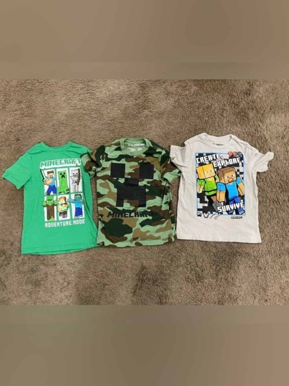 Boys Minecraft Shirt Bundle XS (4/5)